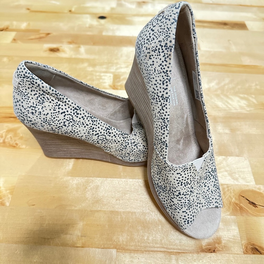 Women's TOMS Michelle Wedge Sandal, Size 8.5 Cheetah Print